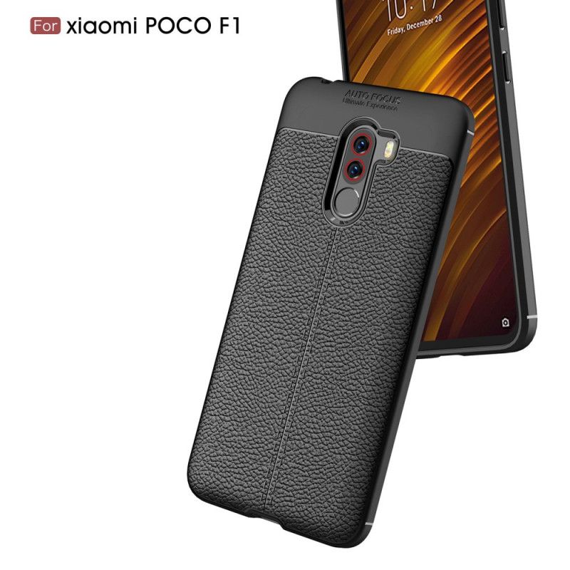 Skal för Xiaomi Pocophone F1 Svart Dubbelt Linjär Effekt