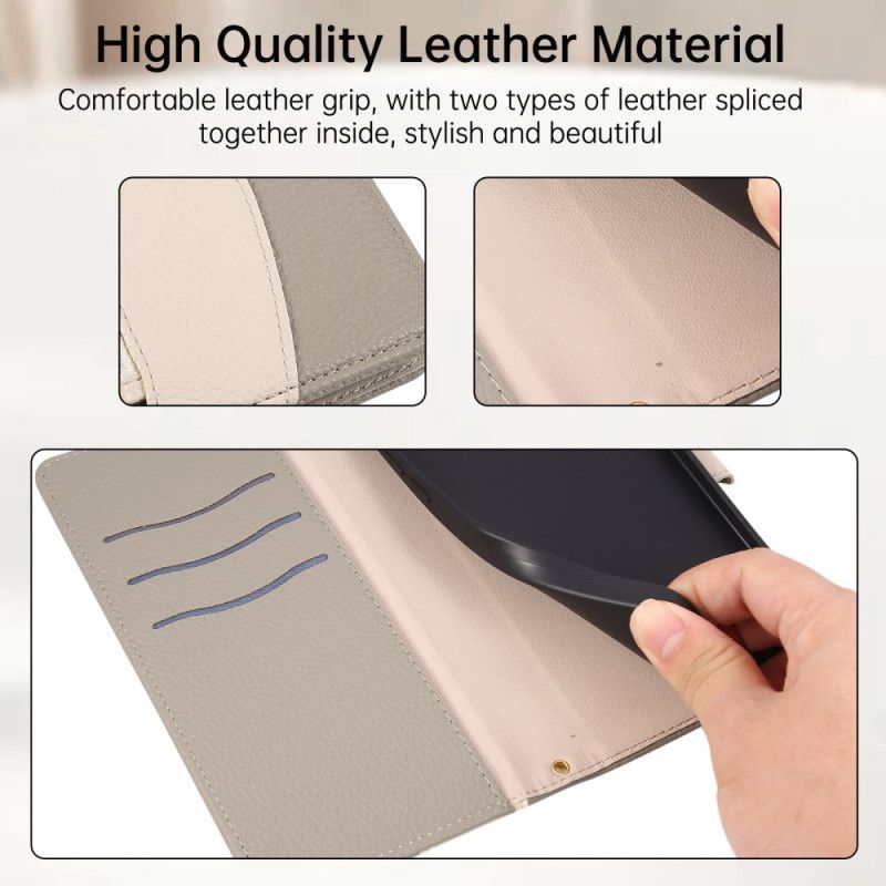 Fodral För Samsung Galaxy S26 Plånbok Med Tvåfärgad Dragkedja