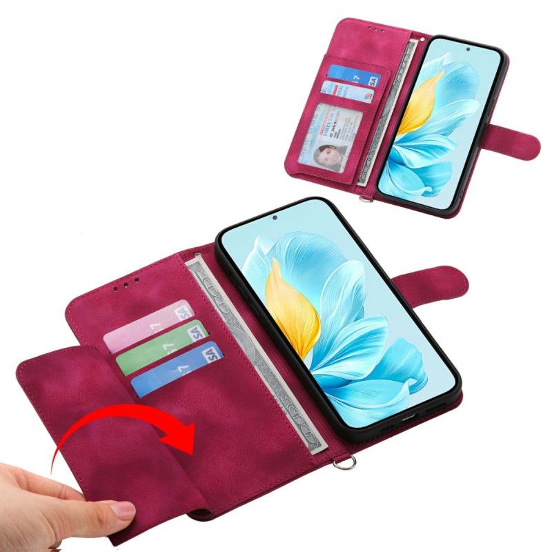 Fodral Samsung Galaxy S26 Blommönster Med Mockaeffekt Och Remmar