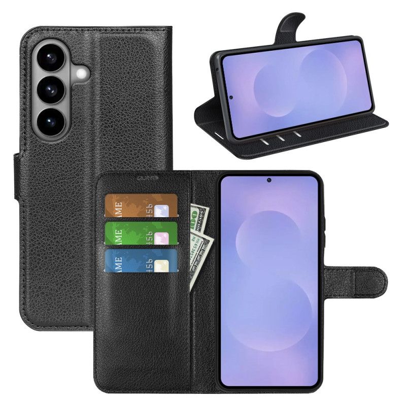 Fodral Samsung Galaxy S26 Litchi-imitationsläder