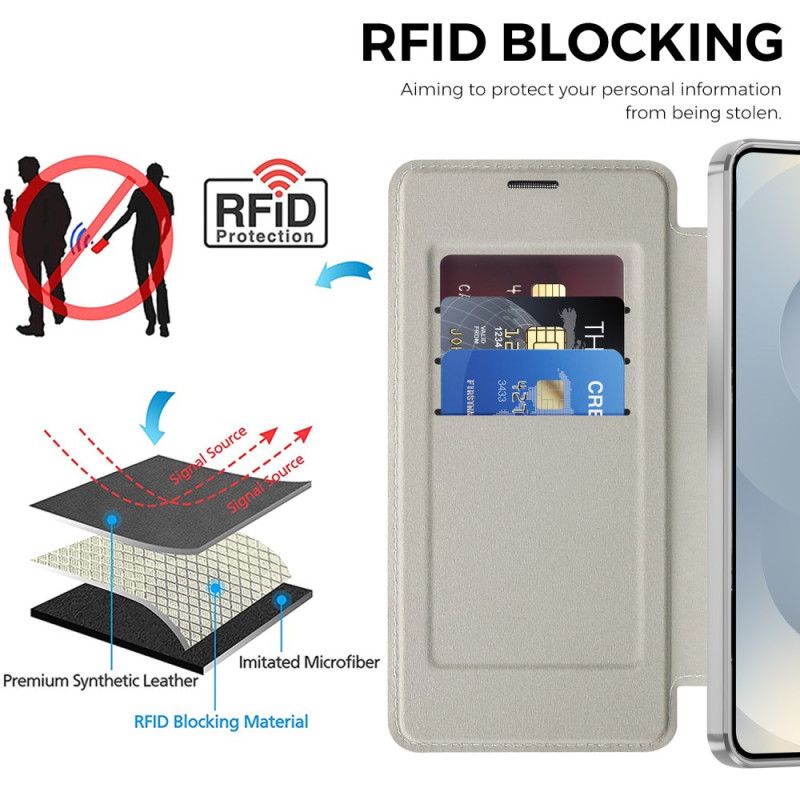 Folio-fodral För Samsung Galaxy S26 Magnetisk Med Korthållare Och Rfid-skydd