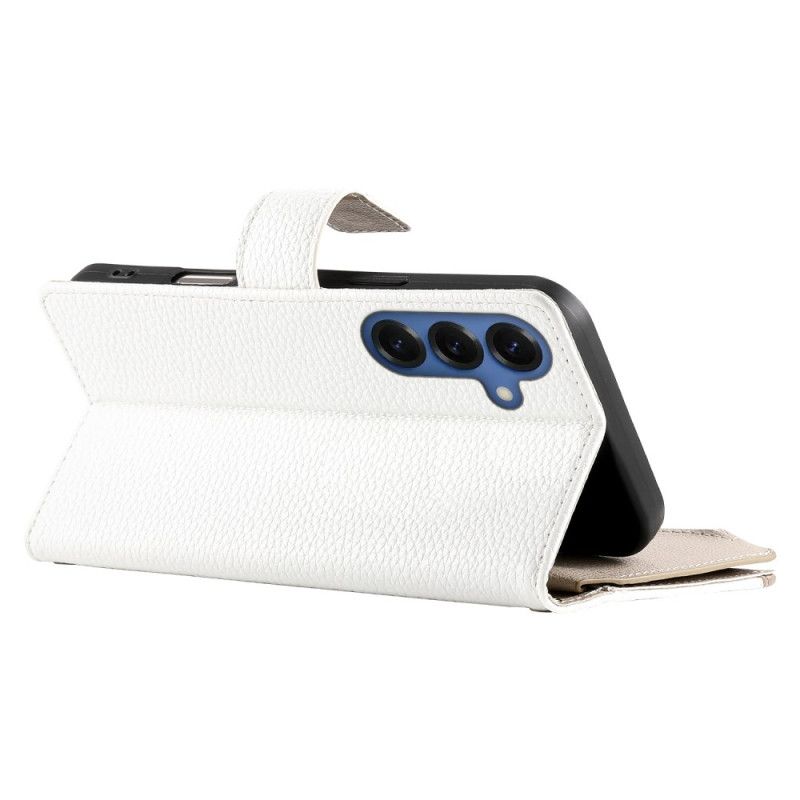 Läderfodral Samsung Galaxy S26 Telefonfodral Tvåfärgad Plånbok Med Remmar