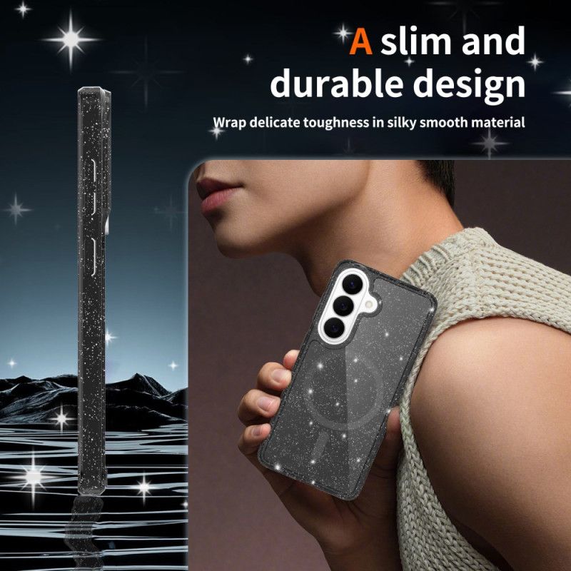 Skal Samsung Galaxy S26 Glittrig Magnetisk Plånbok