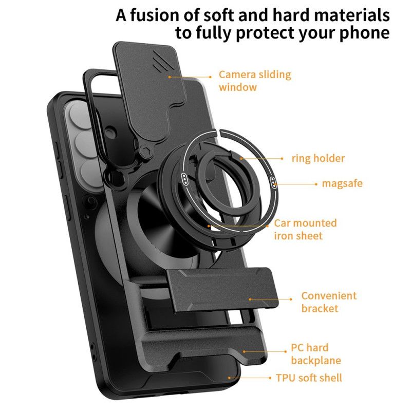 Skal Samsung Galaxy S26 Magnetisk Vikbar Ringhållare Och Kameraskydd