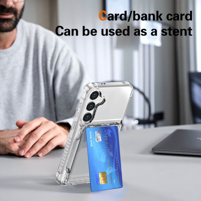 Skal Samsung Galaxy S26 Transparent Med Korthållare Och Stativ