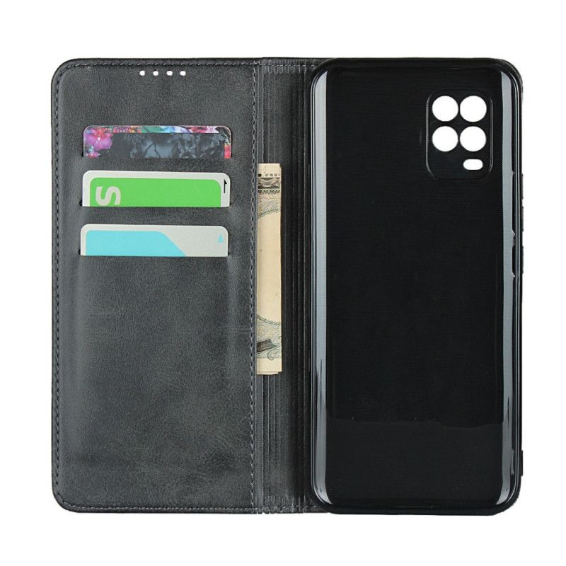 Folio-fodral Xiaomi Mi 10 Lite Svart Elegant Split Läder