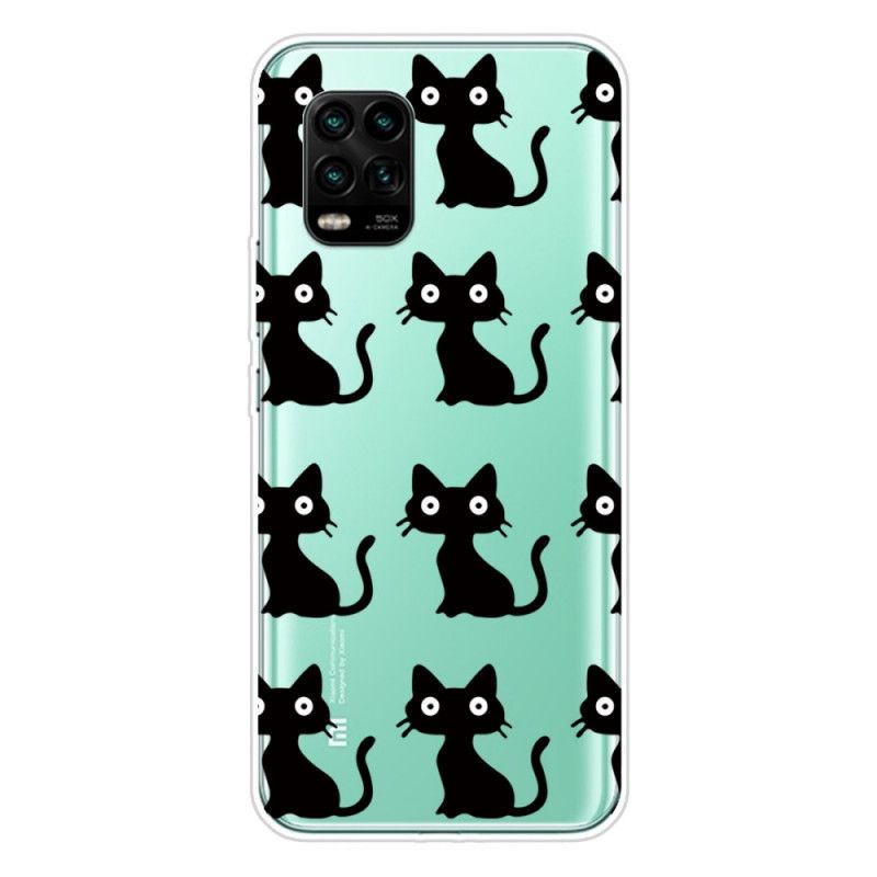 Skal Xiaomi Mi 10 Lite Mobilskal Flera Svarta Katter