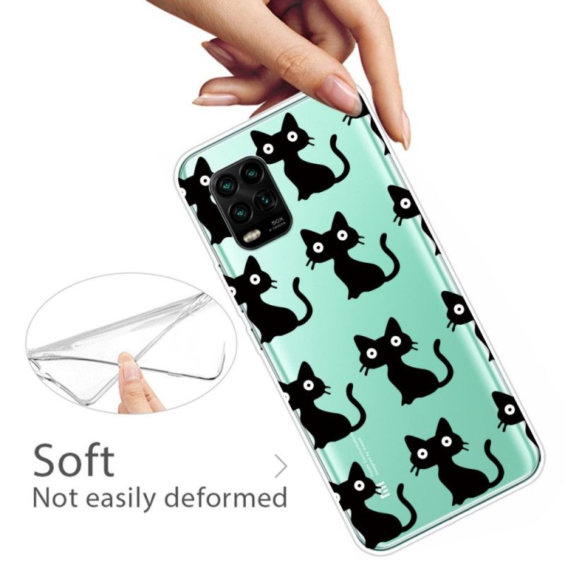 Skal Xiaomi Mi 10 Lite Mobilskal Flera Svarta Katter
