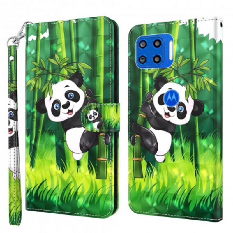 Fodral Moto G 5g Plus Panda Och Bambu