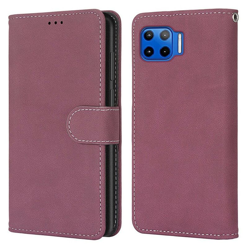 Läderskal Fodral Moto G 5g Plus Vintage Couture I Läderstil