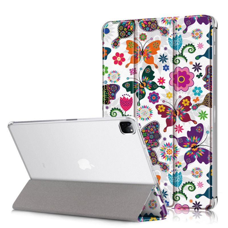 Smart Fodral iPad Pro 12.9" (2018) (2020) Mångfärgade Fjärilar