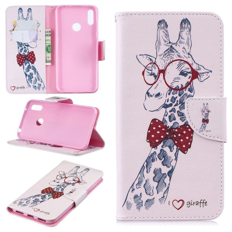 Fodral för Huawei Y7 2019 Nördgiraff