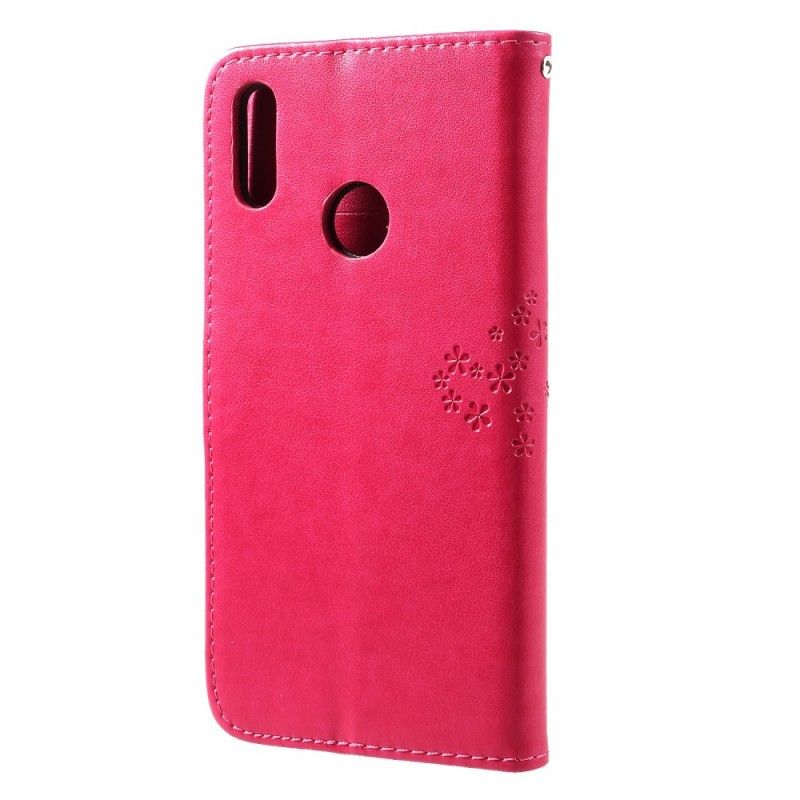 Fodral för Huawei Y7 2019 Svart Träd Och Gubbar