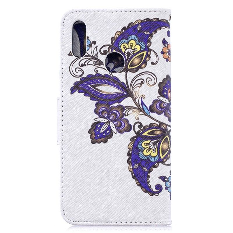 Läderfodral Huawei Y7 2019 Mobilskal Fjäril Tatuering