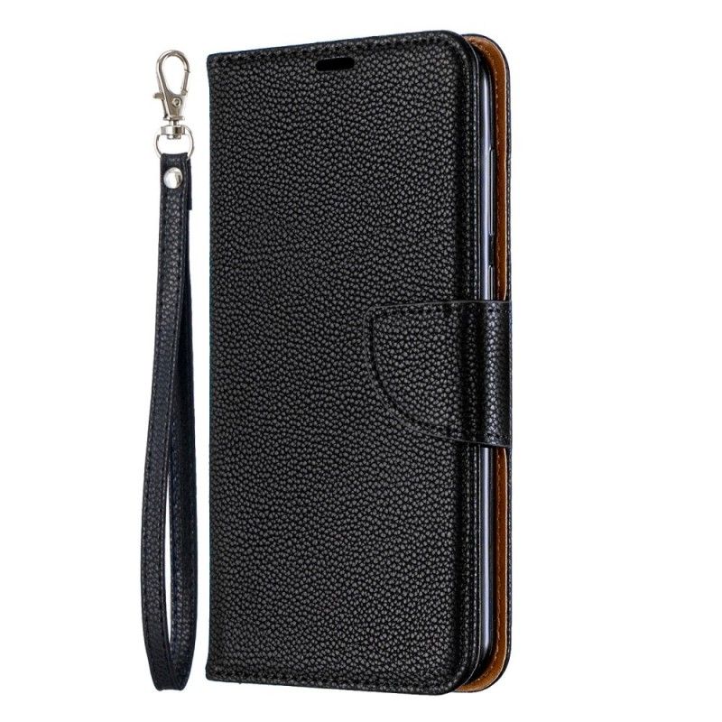 Läderfodral Huawei Y7 2019 Svart Litchi Sned Flik