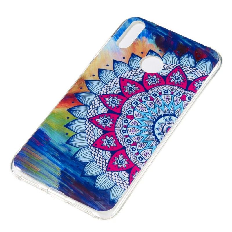 Skal för Huawei Y7 2019 Fluorescerande Mandala