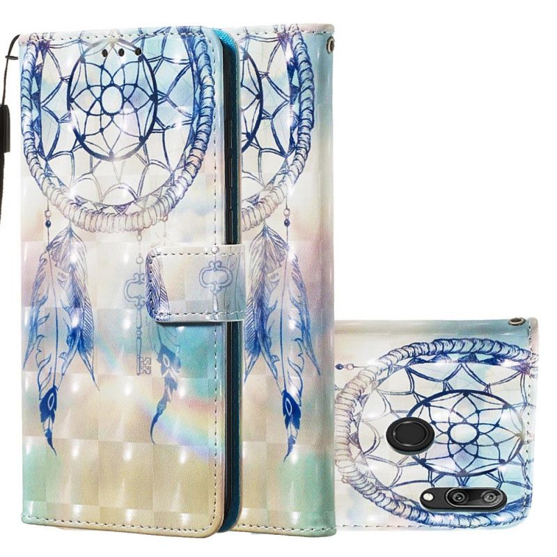 Skyddsfodral Huawei Y7 2019 Ljusblå Drömfångare Med 3D-Effekt