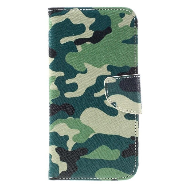 Läderfodral Samsung Galaxy S7 Edge Mobilskal Militär Kamouflage