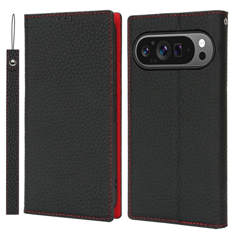 Folio-fodral Google Pixel 10 / 10 Pro Texturerad Läderrem