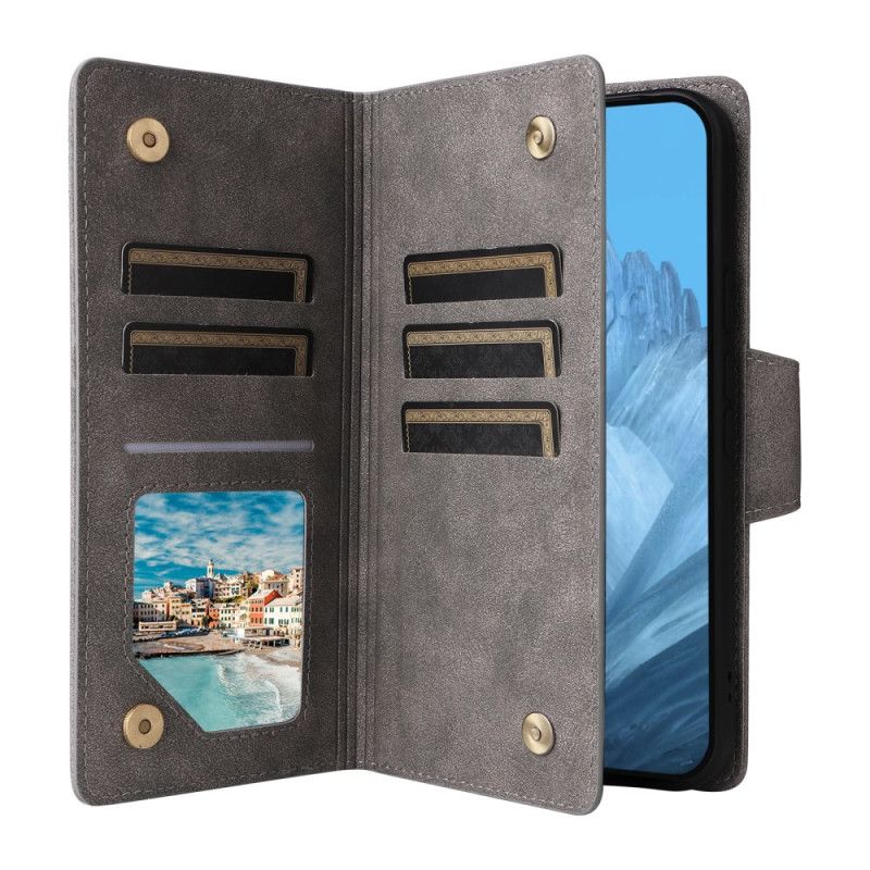 Läderfodral Google Pixel 10 / 10 Pro Telefonfodral Plånbok Med Mockaeffekt