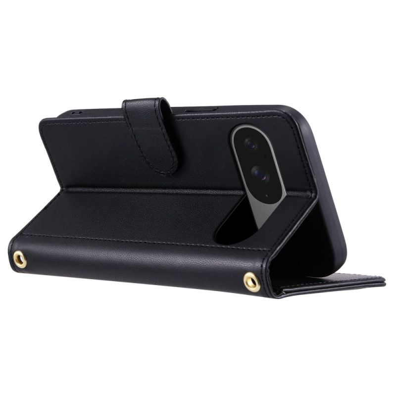 Läderfodral Google Pixel 10 / 10 Pro Telefonfodral Quiltad Med Remmar