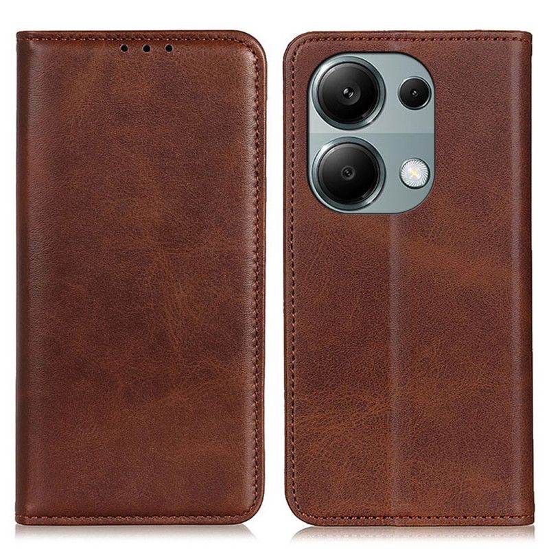 Fodral För Xiaomi Redmi Note 13 4g Klassiskt Split Läder
