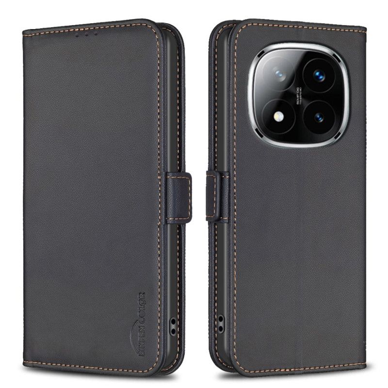 Fodral För Xiaomi Redmi Note 14 Pro 5g Binfen-färg Lädereffekt