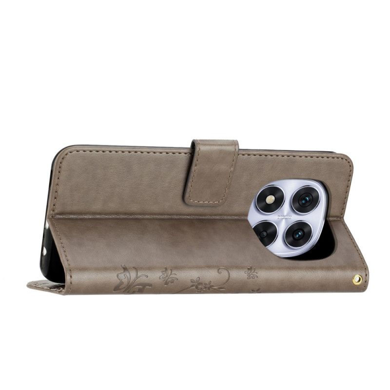 Fodral För Xiaomi Redmi Note 14 Pro 5g Fjärils- Och Blommönster