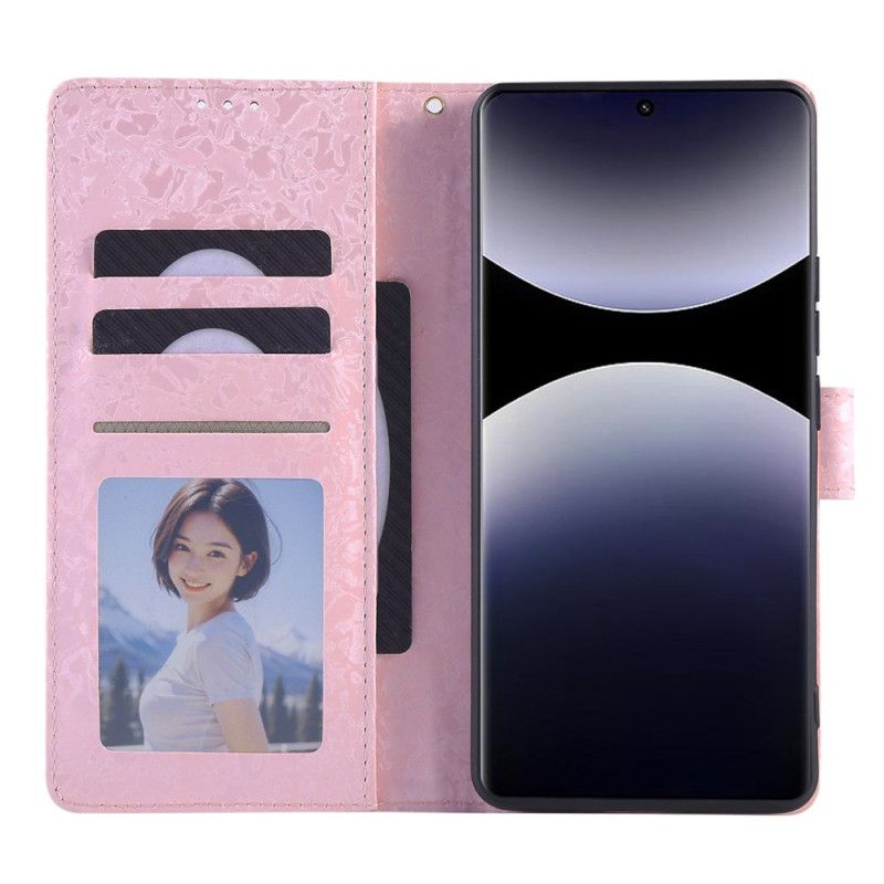 Fodral Xiaomi Redmi Note 14 Pro 5g Rfid-blockerande Blommönster