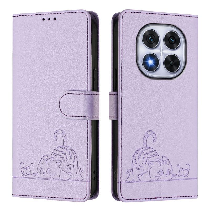 Fodral Xiaomi Redmi Note 14 Pro 5g Rfid-skyddande Kattmotiv