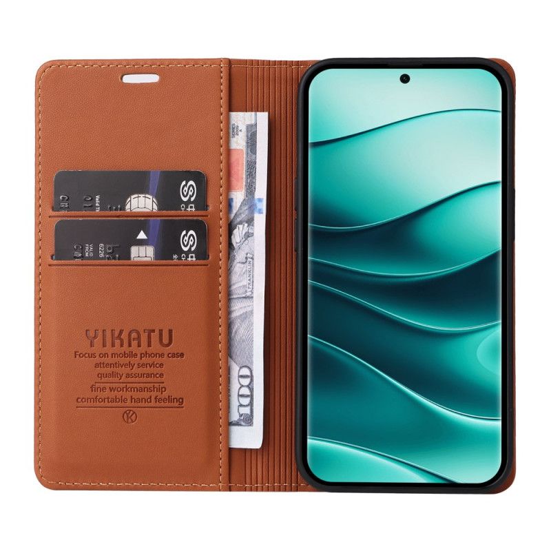 Folio-fodral Xiaomi Redmi Note 14 Pro 5g Yikatu Konstläder
