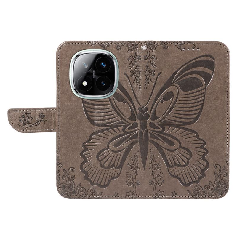 Läderfodral Xiaomi Redmi Note 14 Pro 5g Telefonfodral Grafisk Fjäril