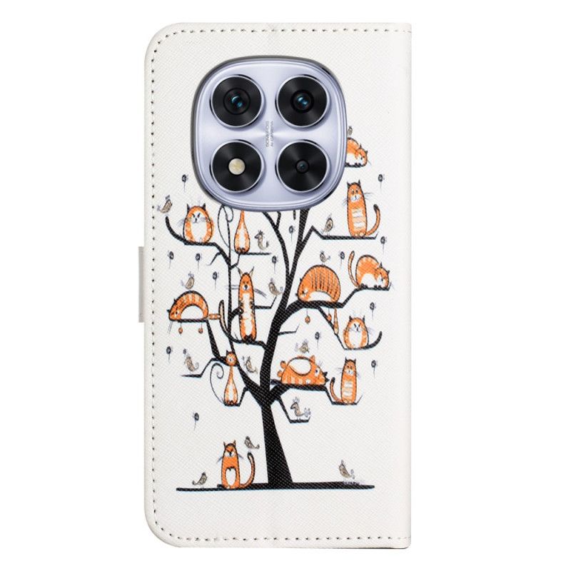 Läderfodral Xiaomi Redmi Note 14 Pro 5g Telefonfodral Katt I Träd