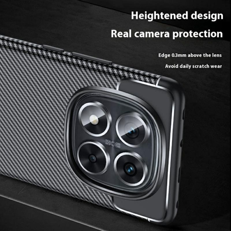 Skal För Xiaomi Redmi Note 14 Pro 5g Klassisk Kolfiber