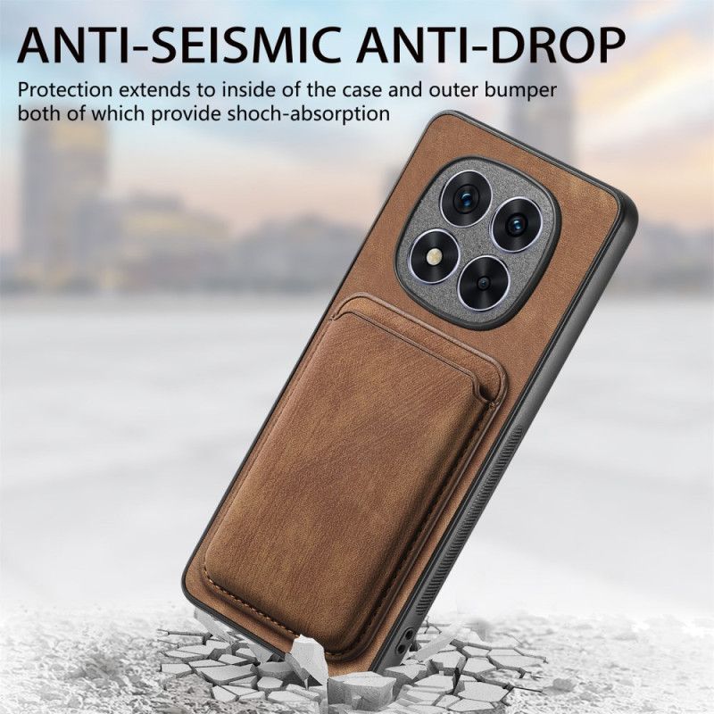 Skal Xiaomi Redmi Note 14 Pro 5g Avtagbar Korthållare I Lädereffekt