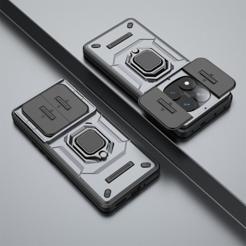 Skal Xiaomi Redmi Note 14 Pro 5g Telefonfodral Slitstark Ringhållare Och Linsskydd