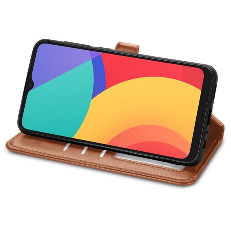 Fodral För Alcatel 3l (2021) / 1s (2021) Konstläder Och Vintagelås