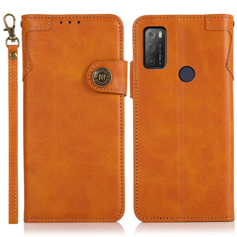 Fodral För Alcatel 3l (2021) / 1s (2021) Magnetisk Knapp Khazneh