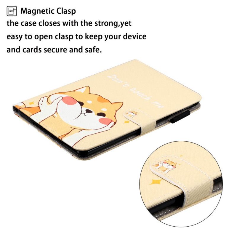 Läderfodral Samsung Galaxy Tab S5e Beige Mobilskal Katt-Serien