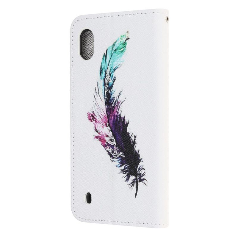 Fodral Samsung Galaxy A10 Fjäder Med Rem