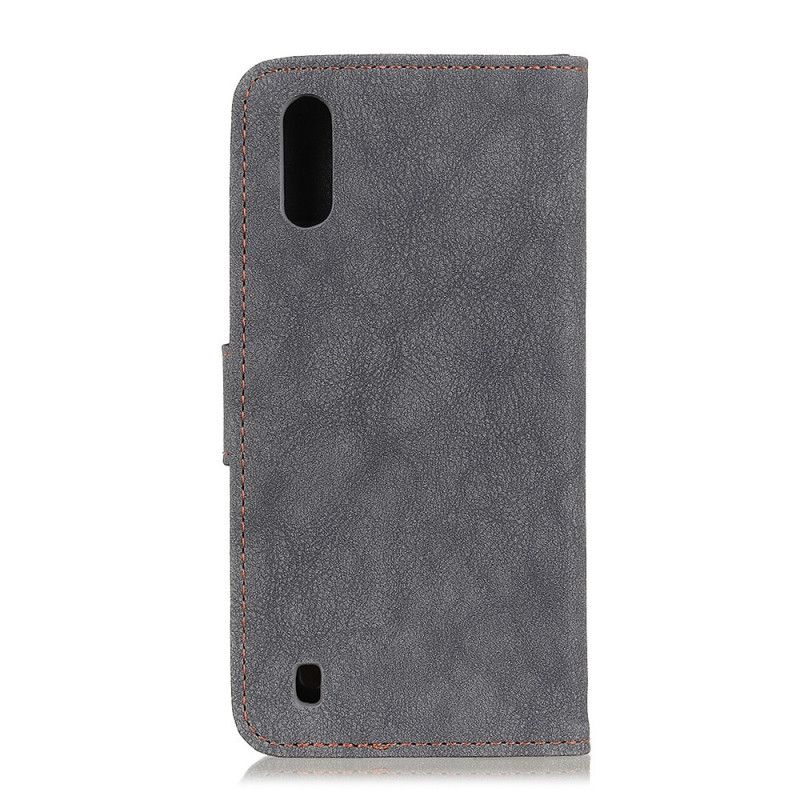 Fodral Samsung Galaxy A10 Svart Retro Khazneh Delat Konstläder