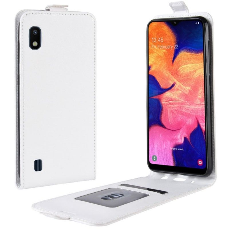 Läderfodral Samsung Galaxy A10 Svart Mobilskal Vikbar Lädereffekt