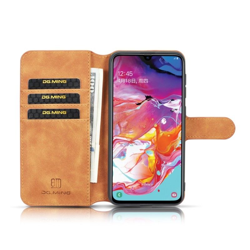 Läderskal Samsung Galaxy A10 Svart Retro Dg.Ming