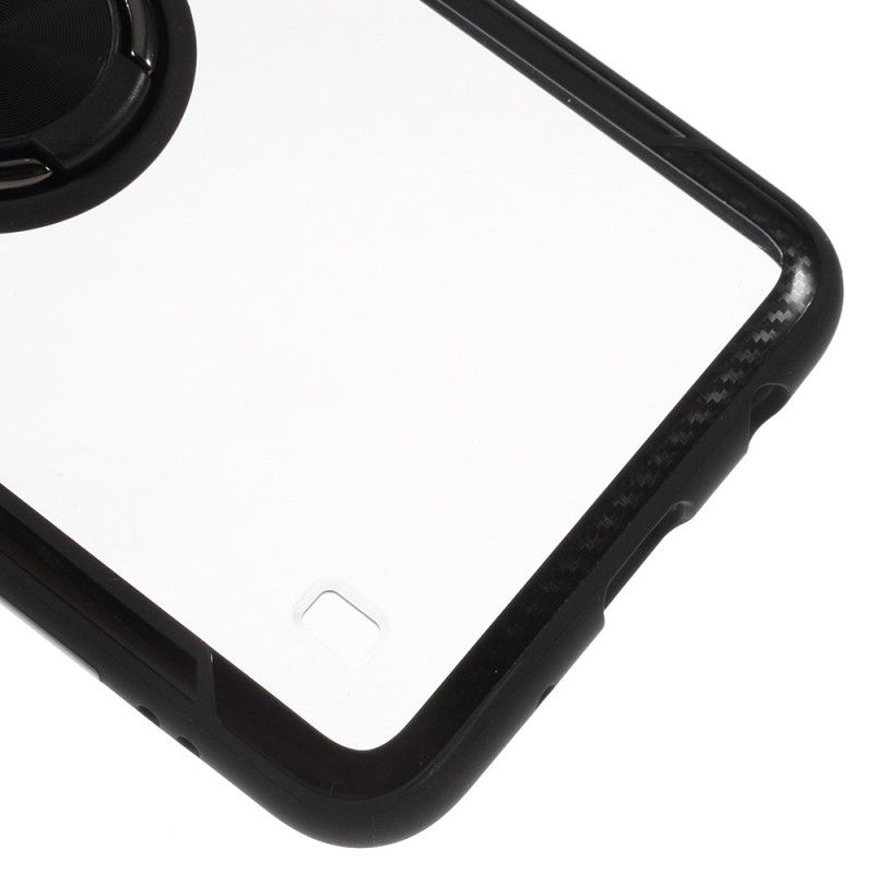 Skal Samsung Galaxy A10 Svart Transparent Med Stödring