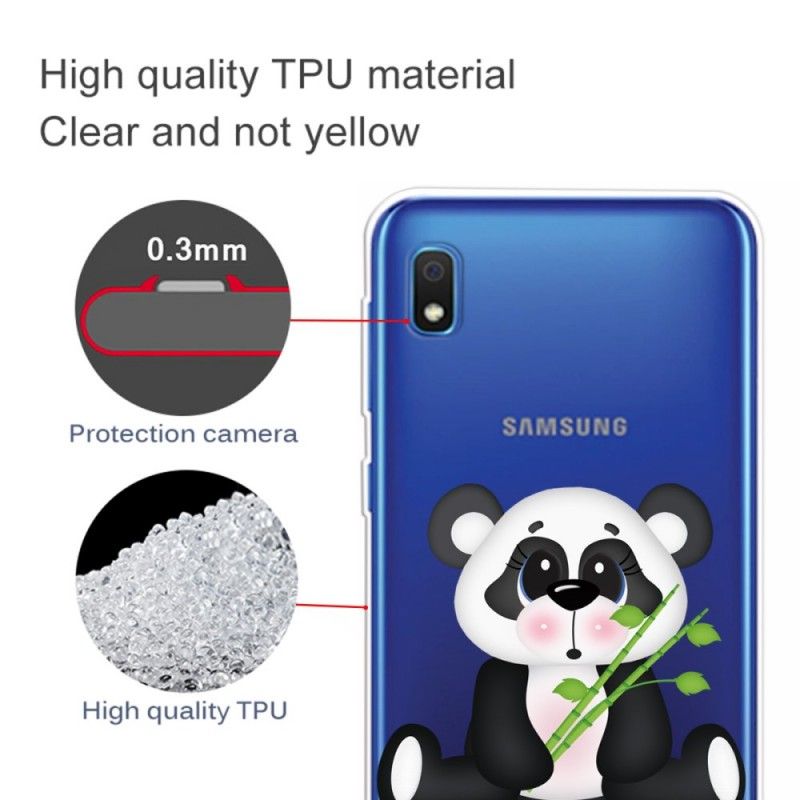 Skal Samsung Galaxy A10 Transparent Ledsen Panda