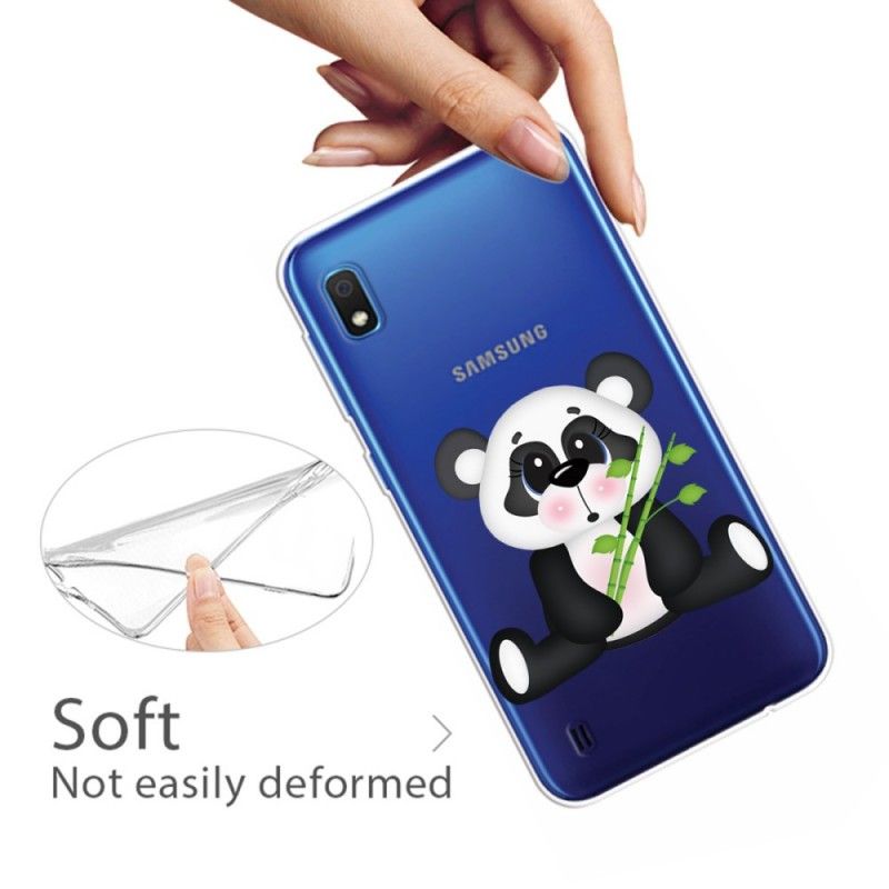 Skal Samsung Galaxy A10 Transparent Ledsen Panda