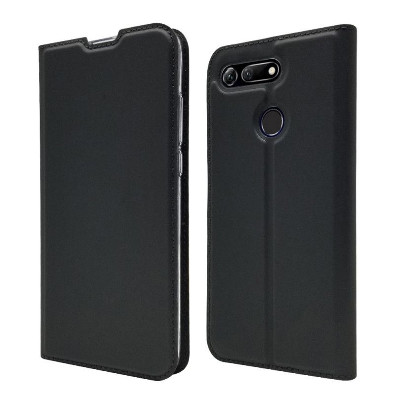 Folio-fodral för Honor View 20 Svart Premium Lädereffekt