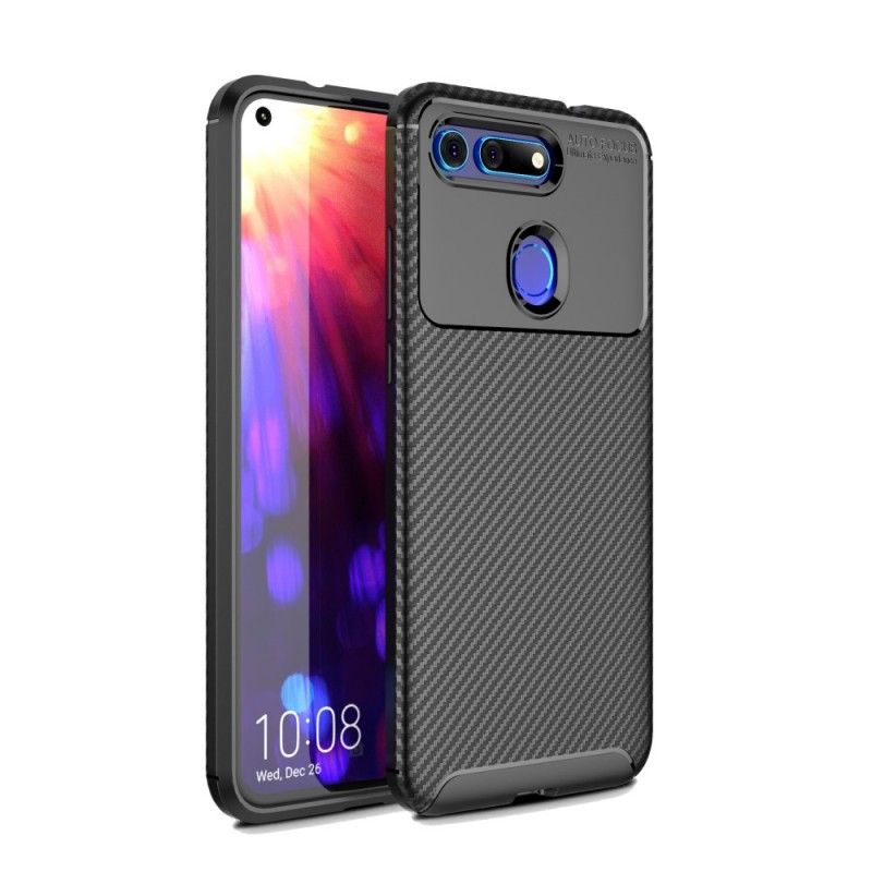 Skal Honor View 20 Svart Flexibel Kolfiberstruktur