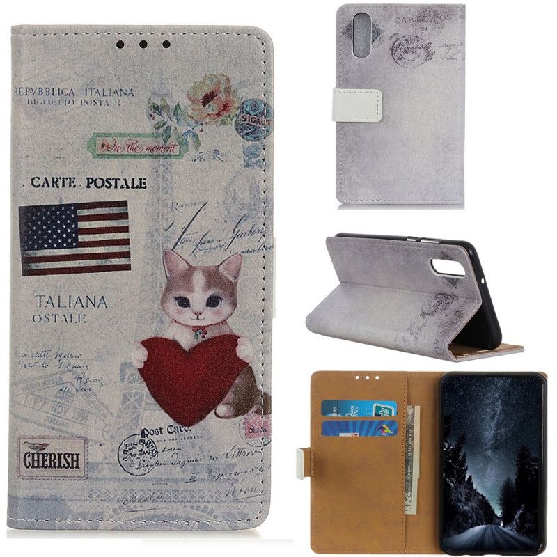 Fodral Sony Xperia 5 Resande Katt