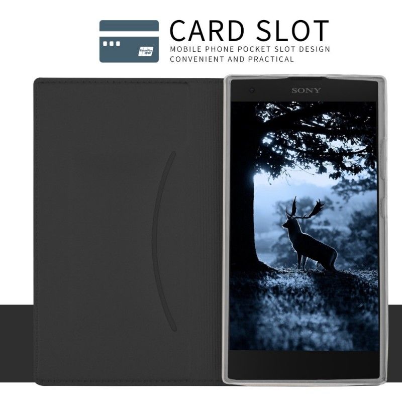 Folio-fodral för Sony Xperia L2 Svart Vattentätt Konstläder